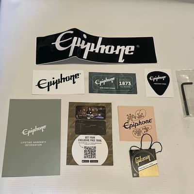 2020's Epiphone SG Les Paul Custom Model Guitar Warranty Brochures, Bumper Stickers, Case Candy, etc. image 3