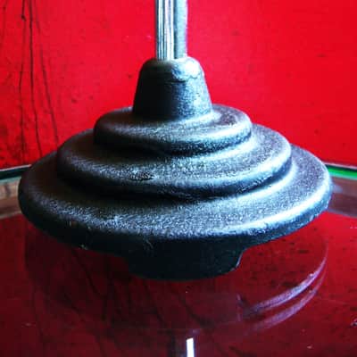 Vintage RARE 1940's Bud Radio Products 589 model microphone desk stand cast iron deco Atlas Shure image 4