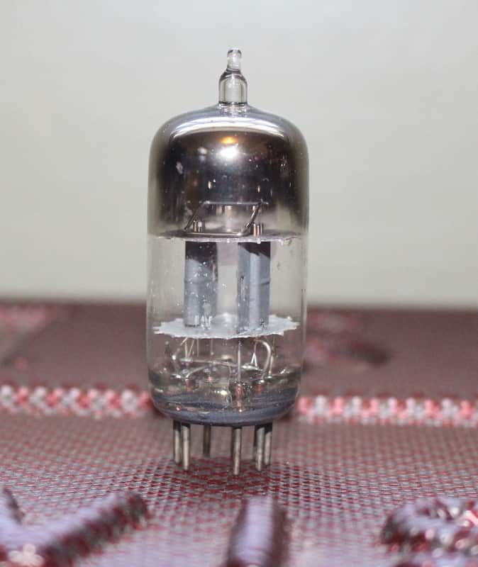 GE 12AT7 ECC81 GRAY PLATE BENT REC [] GETR TIGHT BALANCE TEST NOS VINTAGE 1954ISH image 1