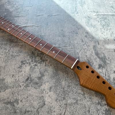 BMC Guitar 5AAAAA FLAME MAPLE Neck Strat® Stratocaster® 22 Fret Roasted With Rosewood Fingerboard Nitro Lacquer 9.5 Radius  STFRM5A #1 image 1