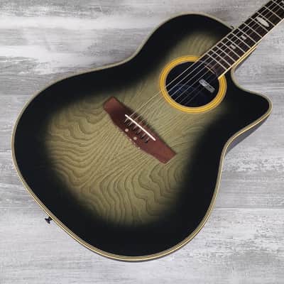 1990's Applause AE-38 Ovation Shaped Acoustic Guitar (Green Burst) image 1