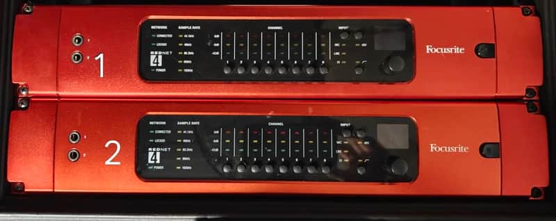 Focusrite RedNet 4 Dante Audio Interface 8 Channel- Red UNIT 2 image 1