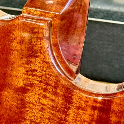 Nik Huber DOLPHIN CUSTOM LEFTY Super Flame Top Curly Mahogany  BRAZILIAN ROSEWOOD ( 2010) image 9