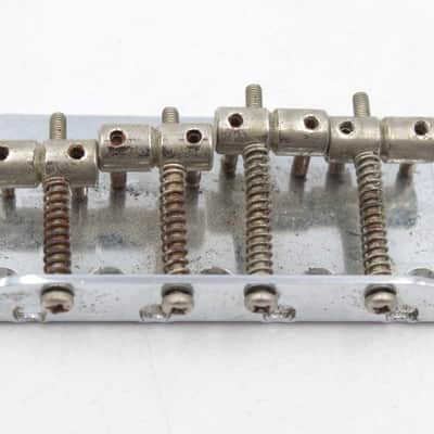 Vintage Fender Squier MIJ 4-String Bass Bridge - Chrome, 5-Hole Mount, Top Load, Made in Japan image 6