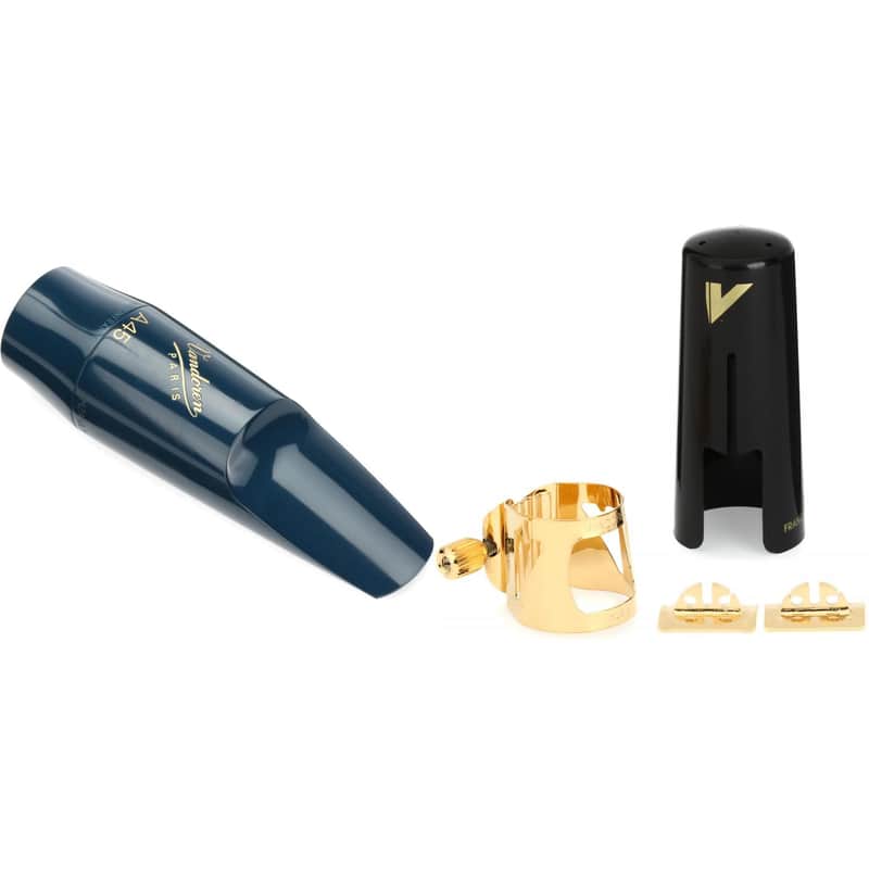 Vandoren SM602 Blue Jumbo JAVA Alto Saxophone Mouthpiece and Optimum Ligature with Cap - A45 image 1