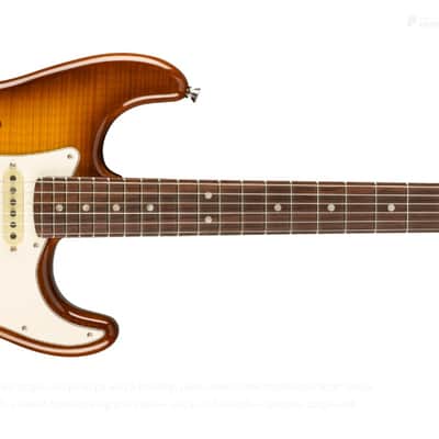 Fender Rarities Stratocaster Semi-hollow Body Electric Guitar, Solid Rosewood Neck, Flametop image 8