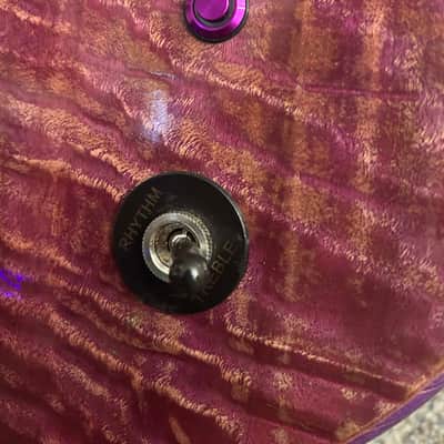 Custom 'Franken-Paul' LP/Strat Hybrid - W/Hardshell Case and Accessories 2020 - Purple Burl image 15