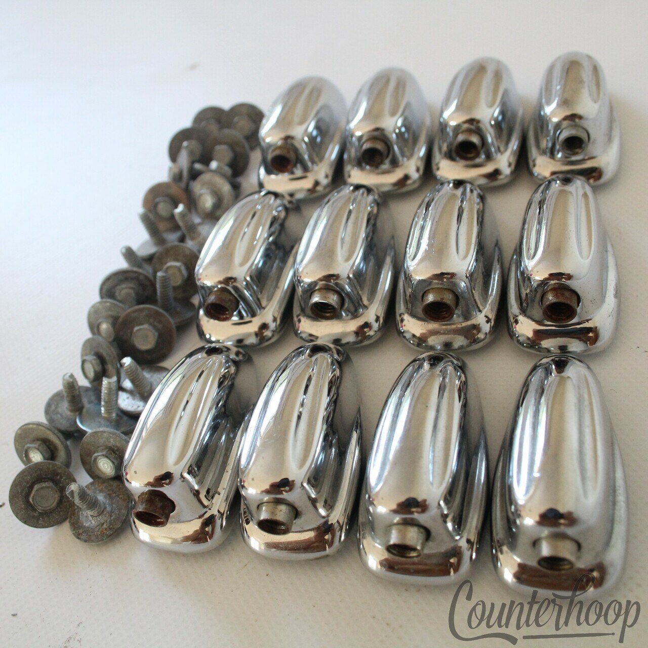 Slingerland 12x Small Sound King Lugs 3Ply Tom Drum Chrome Set Vintage 50s-60s* — main photograph