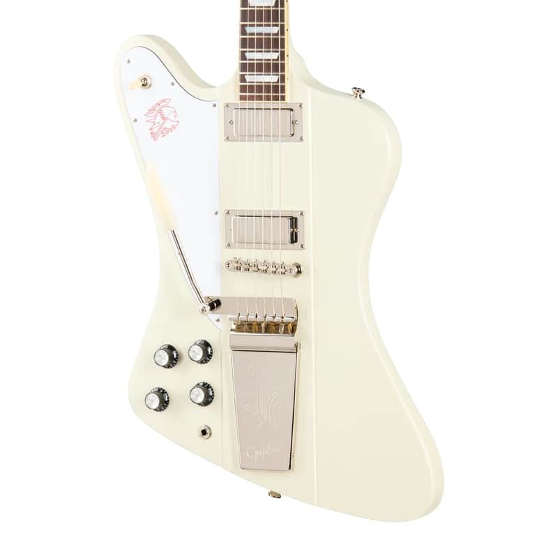 1963 Firebird V Left Handed Electric Guitar Polaris White image 1