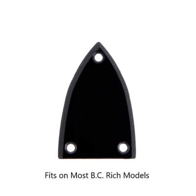 BC Rich Black ABS Truss Rod Cover fits Most BC Rich & Guitars with Triangle 3 Hole Pattern image 2
