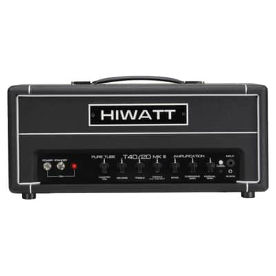 Hiwatt T40/20 2-Channel 40-Watt Guitar Amp Head 2019 - Present - Black image 1
