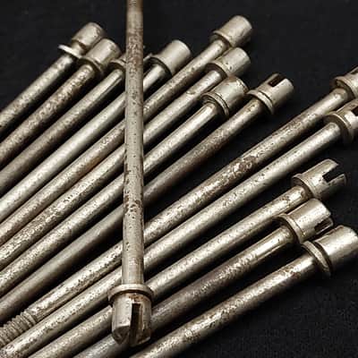 15x 20's-30'S Leedy 5”  12-24 Standard Thread SLOTTED Tension Rods & Washers image 2