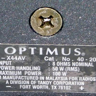Optimus PRO-X44AV Bookshelf Audio Speakers Pair Heavy Metal Casing Black Tested image 5