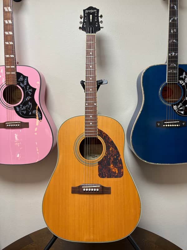 Epiphone Masterbilt Spruce Mahogany Natural Satin Acoustic Guitar New Strings image 1