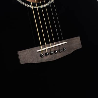 Cort EARTH60CEBK Earth Series Dreadnought Venetian Cutaway Solid Spruce Top Mahogany Neck 6-String Acoustic-Electric Guitar image 6