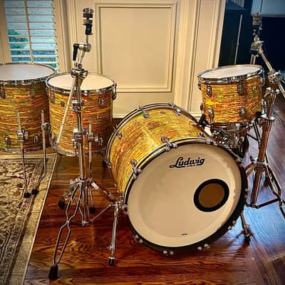 Ludwig Classic Maple 4-Piece Mod Shell Pack With 22" Bass Drum in Citrus Mod Finish image 1