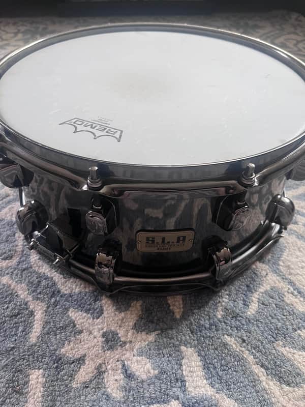 Tama LBR1465 6.5x14" S.L.P. Series Black Brass Snare Drum 2012 - Present - Black Nickel image 1