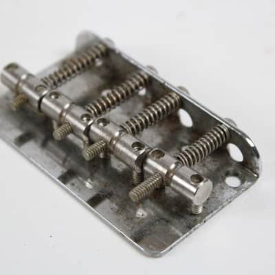 1974 Vintage Fender Jazz Bass Chrome BRIDGE w/Original Screws 1970's Precision Telecaster 1970's 1971 1972 1973 1969 Guitar image 2