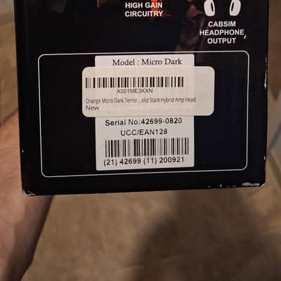 Orange Micro Dark 20-Watt Guitar Amp Head 2015 - Present - Black image 4