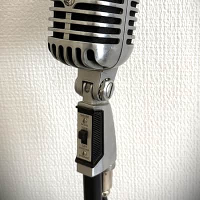 Vintage 1950's-60's Shure 55SW Dynamic Microphone, working great, w/cable-stand image 8