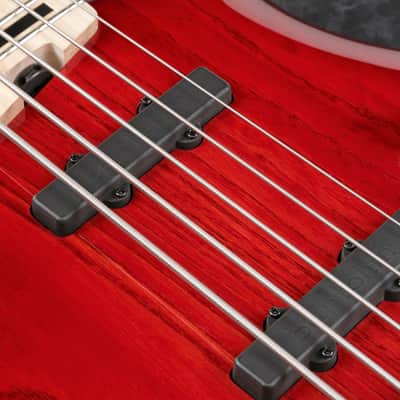 Ibanez Adam Nitti Signature 5str Electric Bass w/Bag - Transparent Wine Red Burst (ANB205TWB) image 11