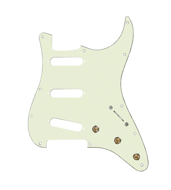 920D Custom SSS Pre-Wired Pickguard for Strat With A Mint Green Pickguard and S5W-BL-V Wiring Harness image 1