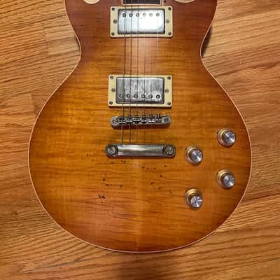 Unbranded Single Cutaway Heavily Aged Guitar Chibson w/Upgrades image 4