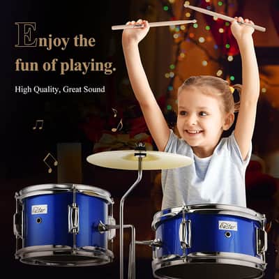 Eastar Drum Set 14 inch Drum Kit for Beginners, 3-Piece with Adjustable Throne image 6