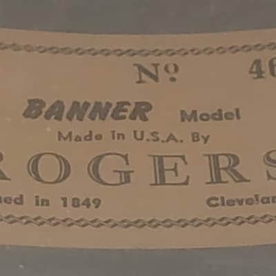 60's Rogers Cleveland 14"x5" Natural Banner Model 6-Ply Jasper Maple Snare Drum image 7