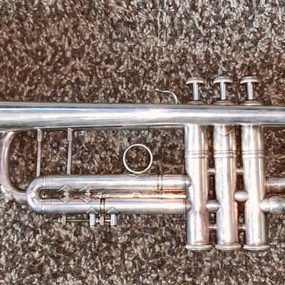 Vintage vintage 1970s Bach Stradivarius step up  Professional Model  37 Trumpet and Hardshell case Silver-Plated image 1