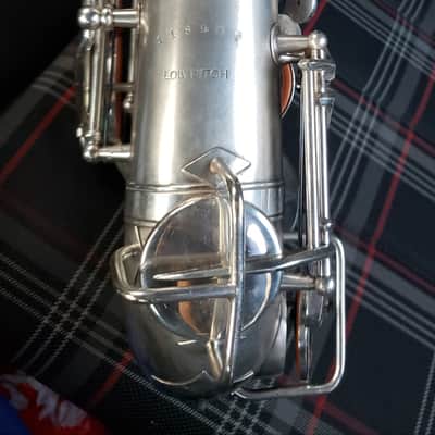 ultra-RARE silver Martin Handcraft Committee I pro alto sax overhauled art-deco city skyline search lights edition aka Mars attacks Earth image 11