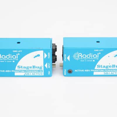 2 Radial SB-1 StageBug Compact Active Direct Boxes DIs w/ Cables #54030 image 2