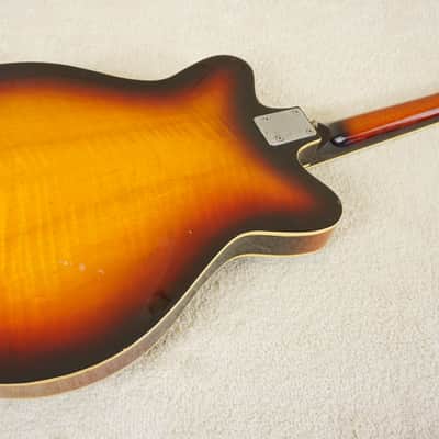 Vintage 1960s Kawai Thinline Hollowbody Sunburst MIJ Teisco Era Player image 16