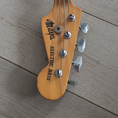 Maya Telecaster Bass Lipstick Pickup 1970s Sunburst image 5