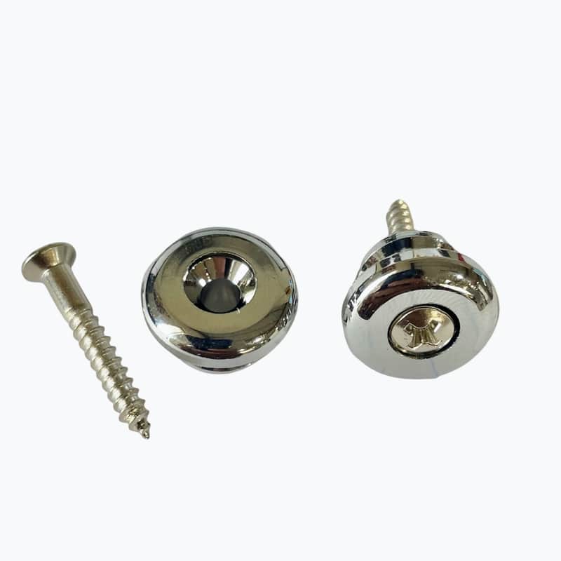 Allparts Allparts AP-0684-B10 Oversized Strap Buttons - Chrome Finish - Pack of 30 - New image 1