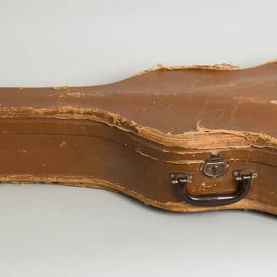 National  New Yorker Arch Top Hollow Body Electric Guitar (1941), ser. #993G, period brown hard shell case. image 11