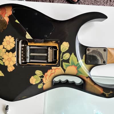 Ibanez JEM77-FP Steve Vai Signature MIJ – Original Black Floral – OHSC image 2