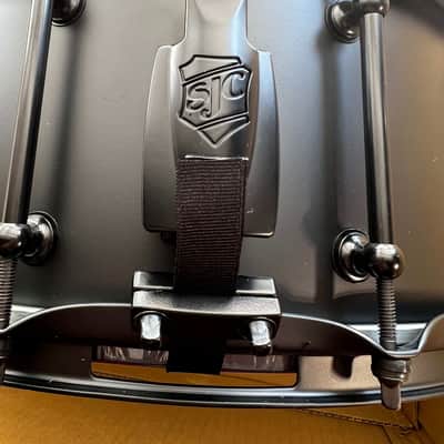 SJC 6.5" x 14" Alpha Steel Snare Drum - Flat Black image 3
