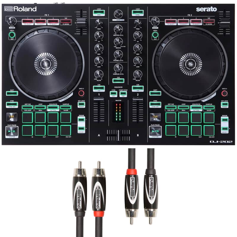 Roland DJ-202 2-Channel Serato DJ Controller w/ Cable | Reverb