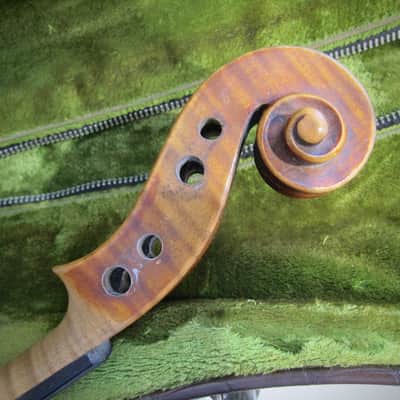 Conservatory Violin Guarnerius Copy 4/4 German Circa-1920s-1940s-Reddish Brown Varnish image 18