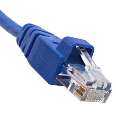 10 Pack of 6 inch CAT5e UTP Patch Cables - RJ45 Ethernet 8 Wire Cords Blue image 1