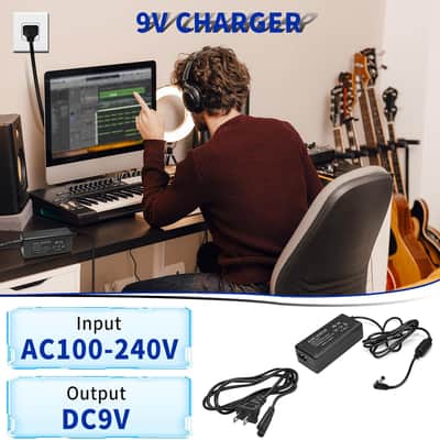 9V Power Adapter Charger for Roland PSB-120 Electronic Keyboard Compatible with Roland PSB-1U ACB-120 ACF-120 ACK-120 ACI-120 VG-99 GT-10 SPD-SX AX-09 FA-06 SP-404 Replacement Power Supply Cord image 3