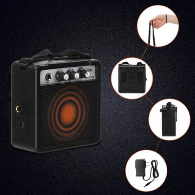 Glarry 30in Maple Fingerboard Mini Electric Guitar Kit with 5W Amplifier Bag String Shoulder Strap Plectrum Cord Wrench Tool 2020s - Red image 2