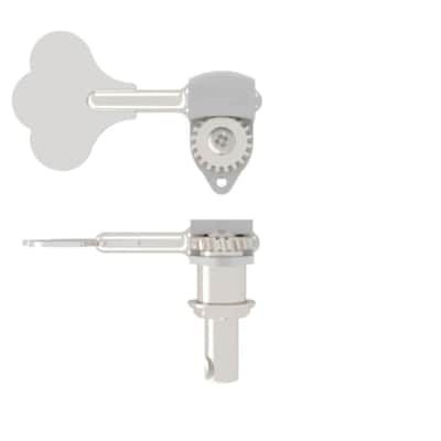Hipshot 20670CT Single Clover Key Treble Side Ultralite Bass Tuning Key 3/8"- Chrome image 1
