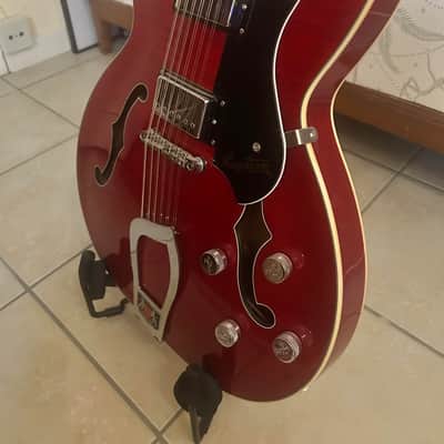 Hagstrom VIDLX12-WCT Viking Deluxe 12-String 2010s - Wild Cherry Transparent image 2