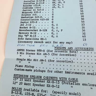 Ampeg Foldout Catalog & Price List (July 1961) image 4