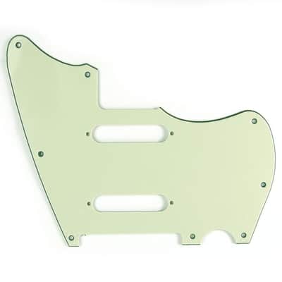 Jazzcaster / telemaster Hybrid Style Guitar Pickguard ,2 pickup holes ,3Ply Mint Green