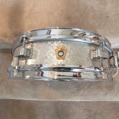 Ludwig Vintage 1962 Jazz Combo 3 X 13 Snare Drum, Silver Sparkle, COB Hoops - Mint! image 1