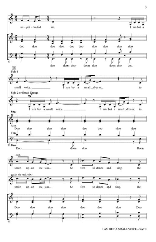 I Am But A Small Voice Pop Choral Series Satb A Cappella Arranger image 1