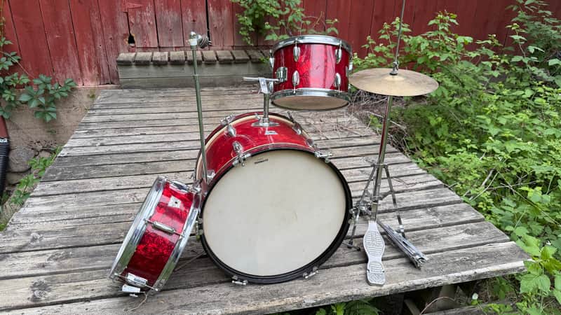 Majestic Semi Pro 1965 - Red Pearl 3-piece w/hardware imagen 1